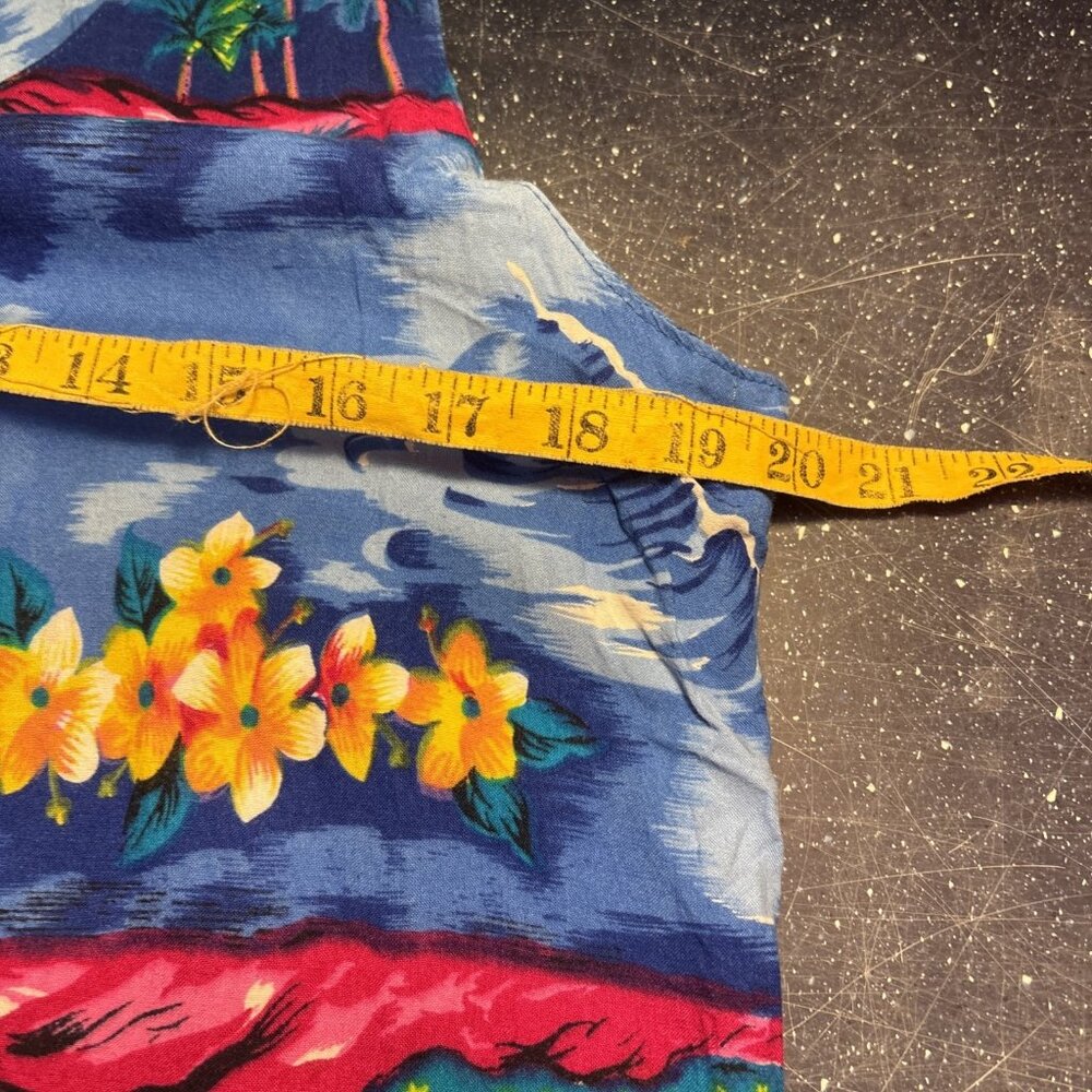 Ladies Hawaiian Mini Fancy Dress Beach Orchid Palm Tree Summer Aloha Hula Sz M - Picture 6 of 8